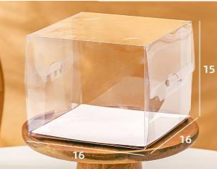 Caja de Acetato Canasta Rosa Paq c/5 piezas