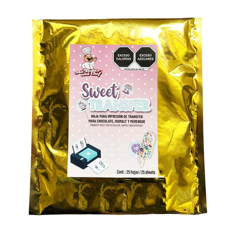 Sweet Transfer Para Chocolate, Isomalt Y Merengue A4 25pz Ma Baker And Chef