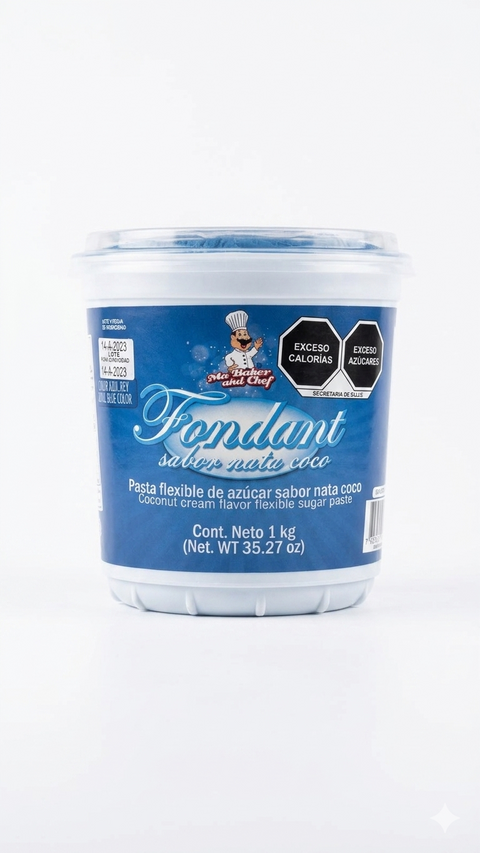 Fondant En Pasta Sabor Nata Coco Azul Rey 1Kg Ma Baker And Chef