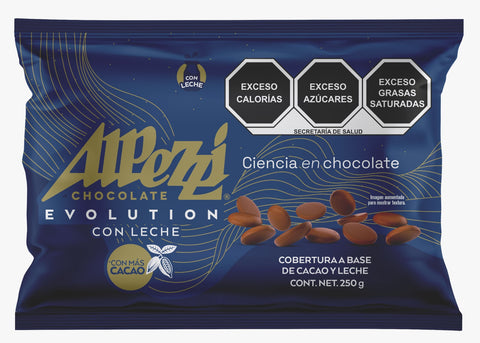 Alpezzi Evolution cobertura a base de cacao con Leche 250 gr