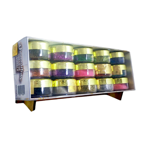 Kit Diamantina Brillo de Estrella 15 Colores 7g Ma Baker And Chef