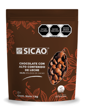 Chocolate Lácteo Sicao 1KG Wafer real